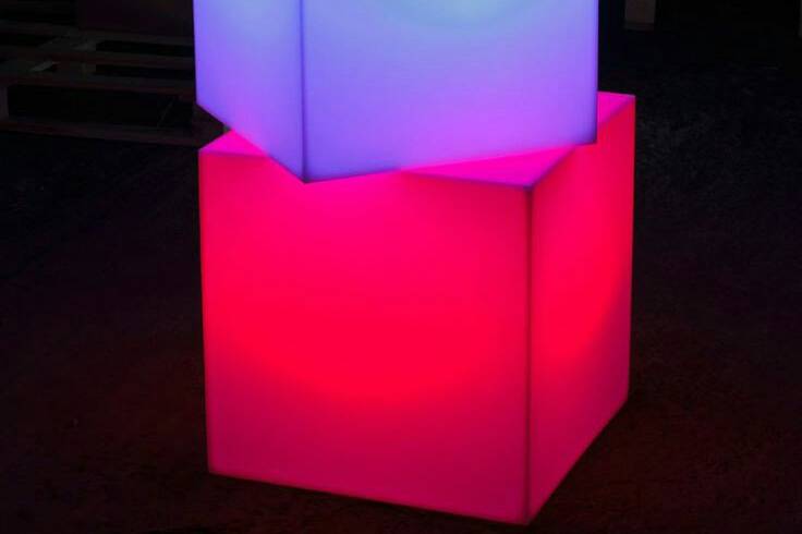 Cubos con luz led